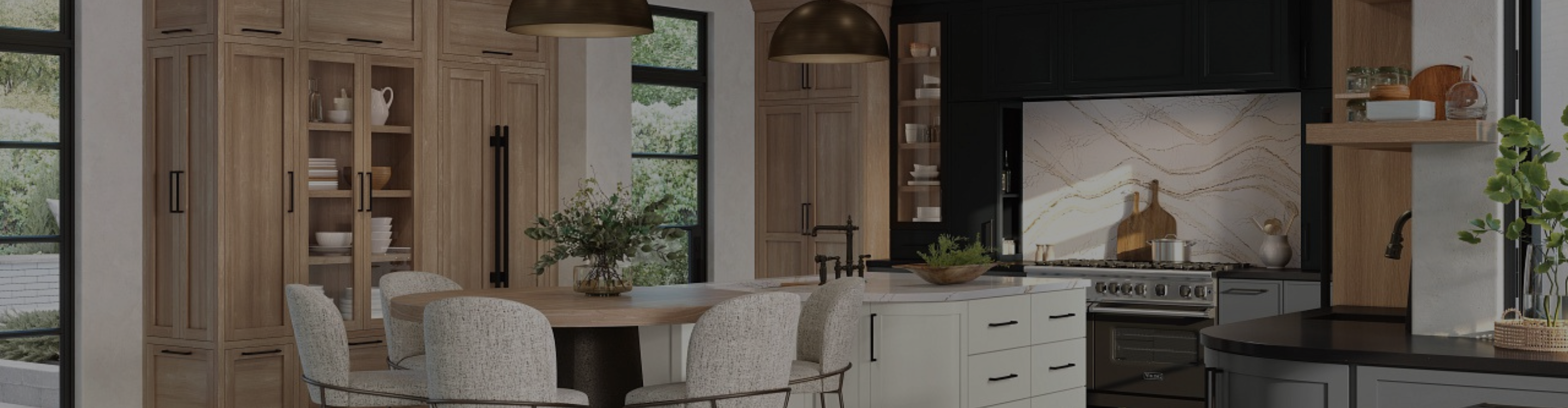 Cabinetry in a kitchen with concealed appliances