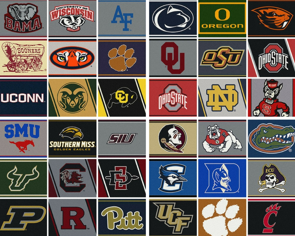 custom college rugs