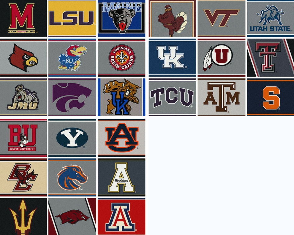 custom college mats