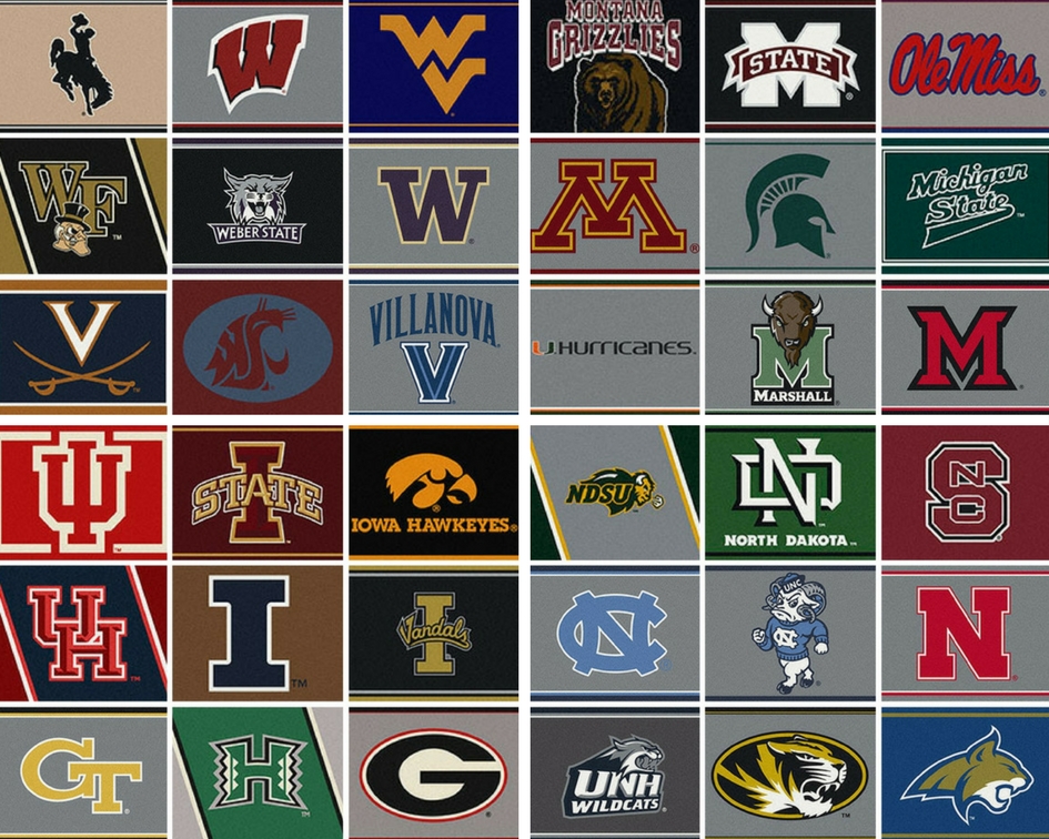 custom college mats